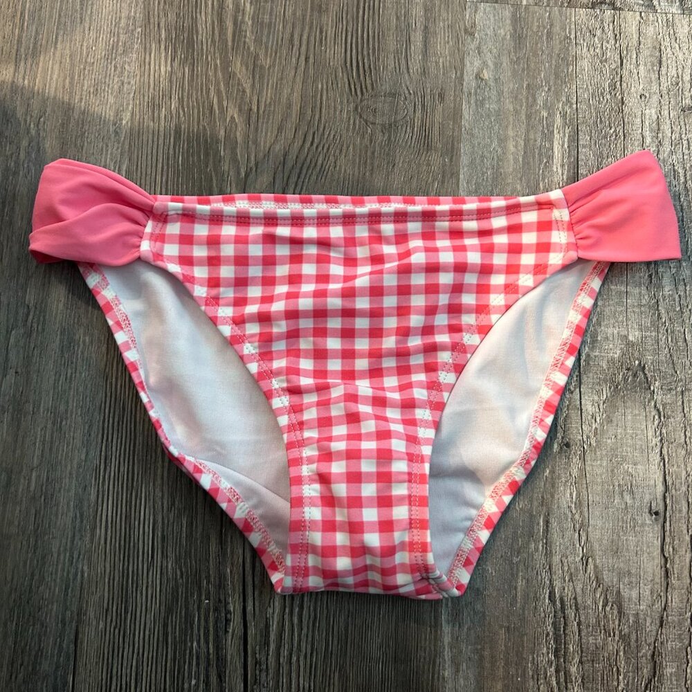 Lauren James NWOT Pink‎ Gingham Hipster Bikini Bottom S
